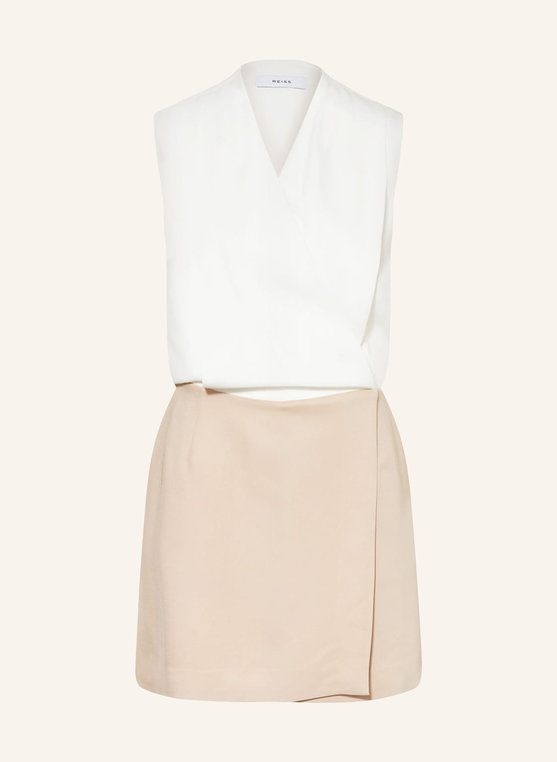 Reiss Wickelkleid Vie Im Materialmix beige Reiss Wickelkleid Vie Im Materialmix beige von REISS