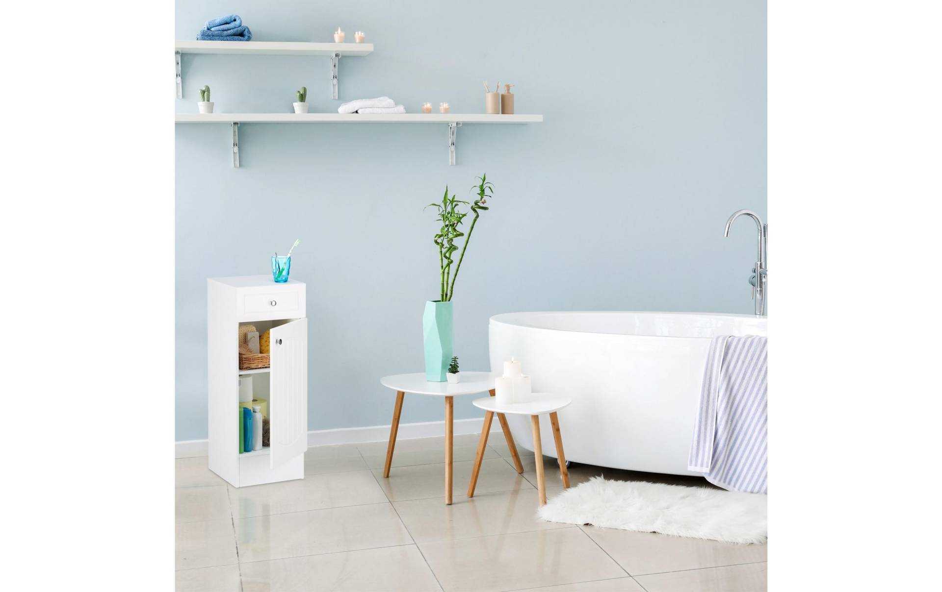 relaxdays Badregal »80 x 45076 x 45076 cm, Weiss« relaxdays Badregal »80 x 45076 x 45076 cm, Weiss« von RELAXDAYS