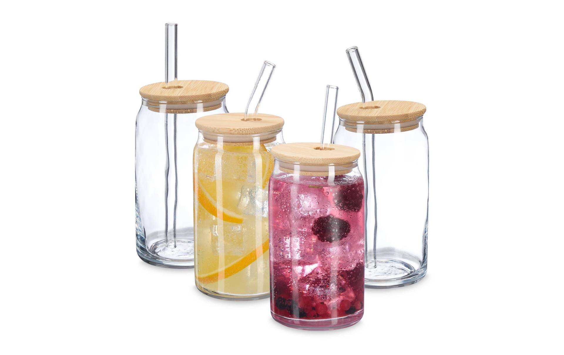 relaxdays Glas »4er Set, Transparent, 450 ml« von RELAXDAYS