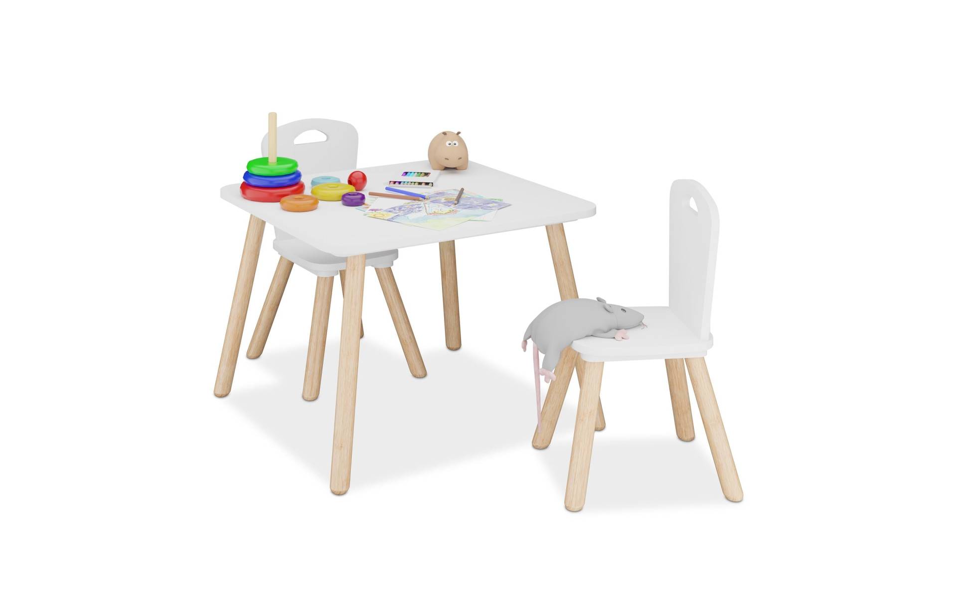 relaxdays Kindersitzgruppe »MDF / Kiefern, 3-teilig« von RELAXDAYS