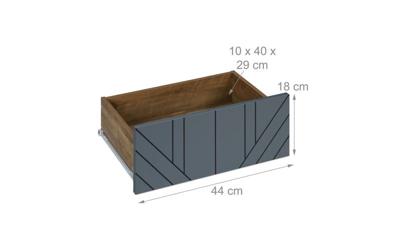 relaxdays Nachttisch »mit 2 Schubladen 60 x 48 cm, Grau/Nature« von RELAXDAYS