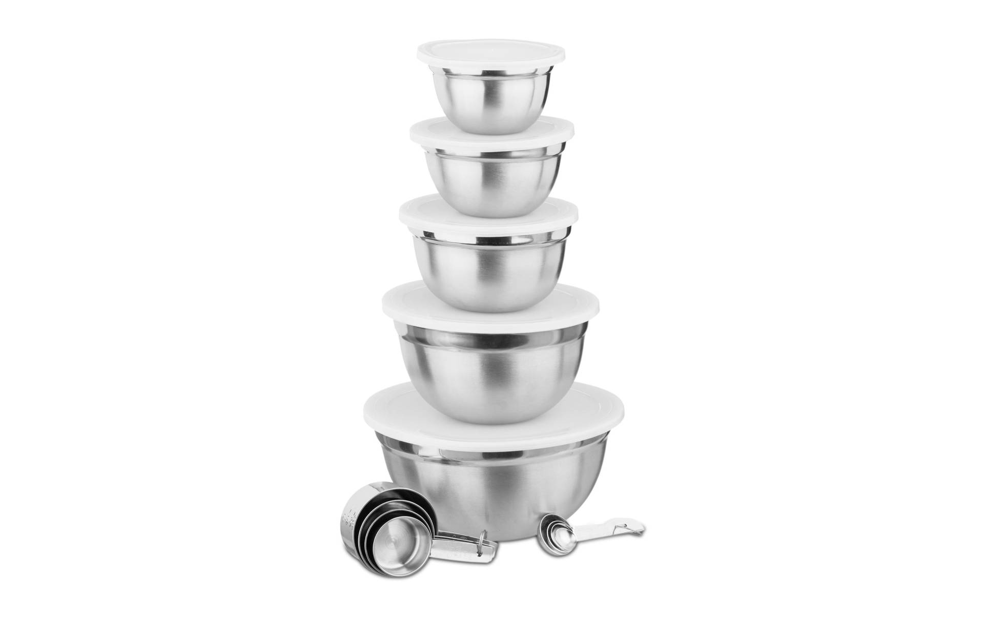 relaxdays Schüssel »145 cm/16 cm/18 cm/215 cm/26 cm«, aus Edelstahl relaxdays Schüssel »145 cm/16 cm/18 cm/215 cm/26 cm«, aus Edelstahl von RELAXDAYS
