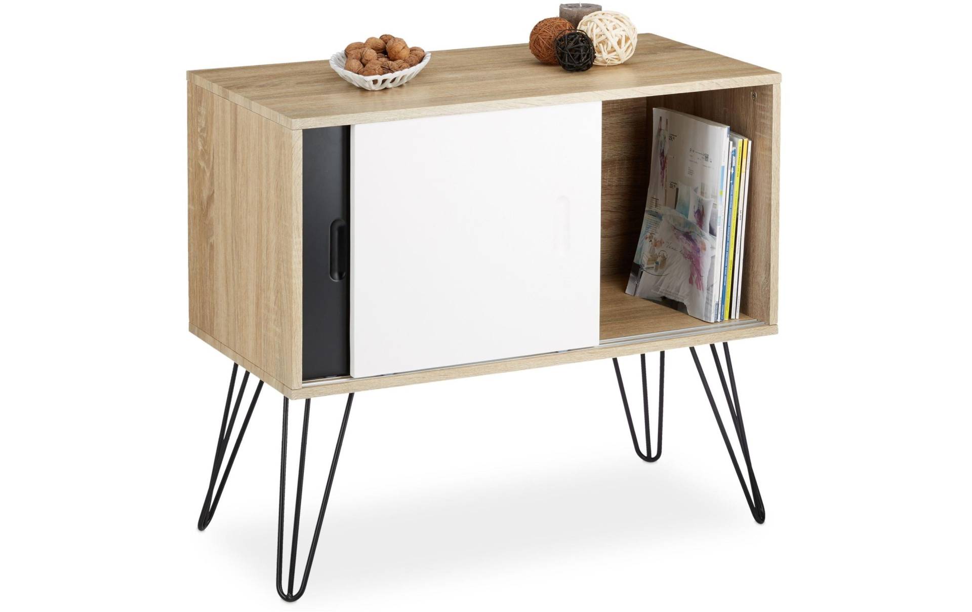 relaxdays Sideboard »Retro, 2 Schiebetüren« von RELAXDAYS