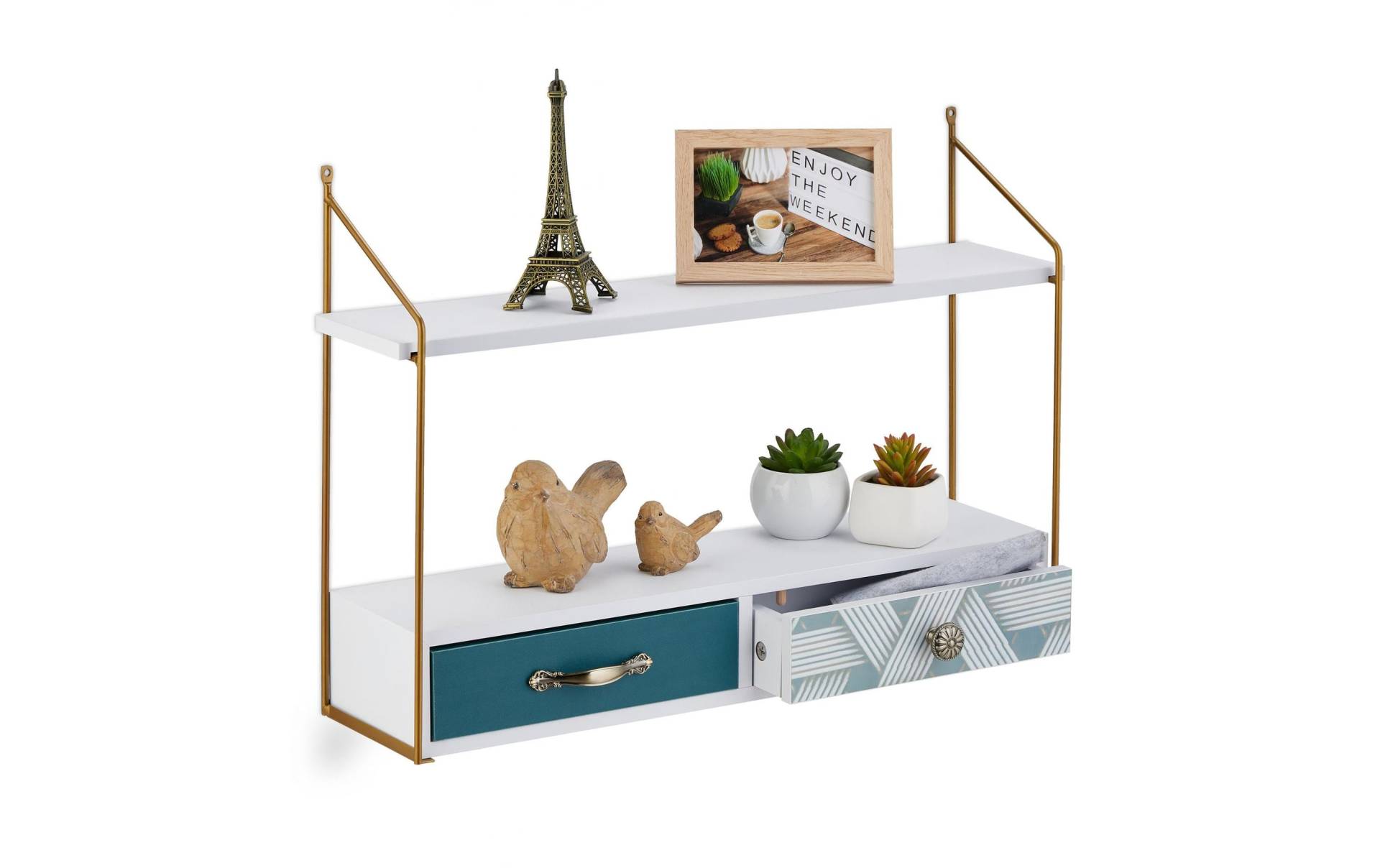 relaxdays Wandregal »Wandregal mit 2 Schublade« relaxdays Wandregal »Wandregal mit 2 Schublade« von RELAXDAYS