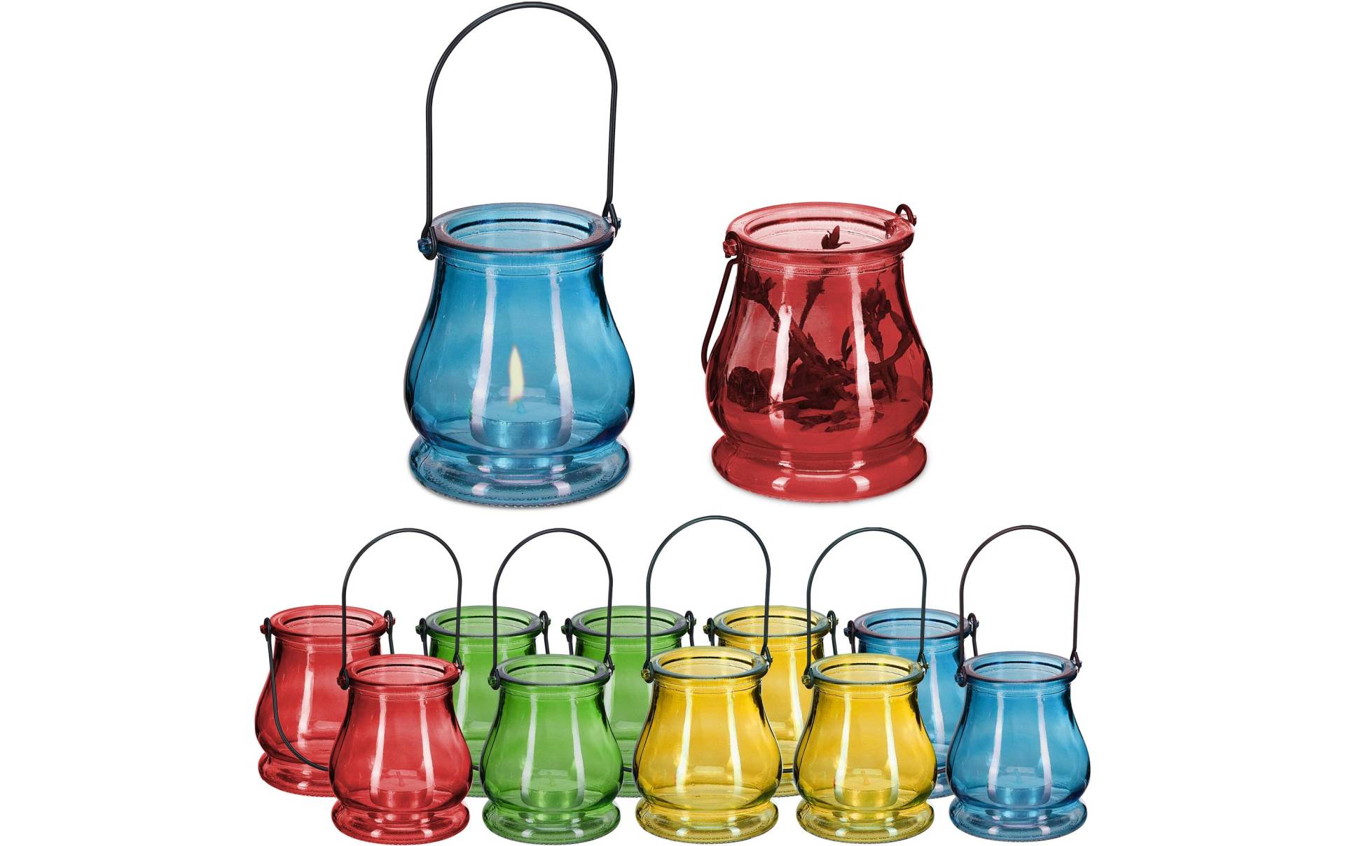 relaxdays Windlicht »Summer 45421 cm Glas und Metall 12 Stück« relaxdays Windlicht »Summer 45421 cm Glas und Metall 12 Stück« von RELAXDAYS