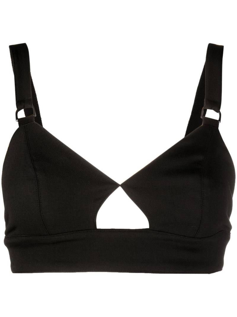 REMAIN Biena cut-out crop top - Black von REMAIN