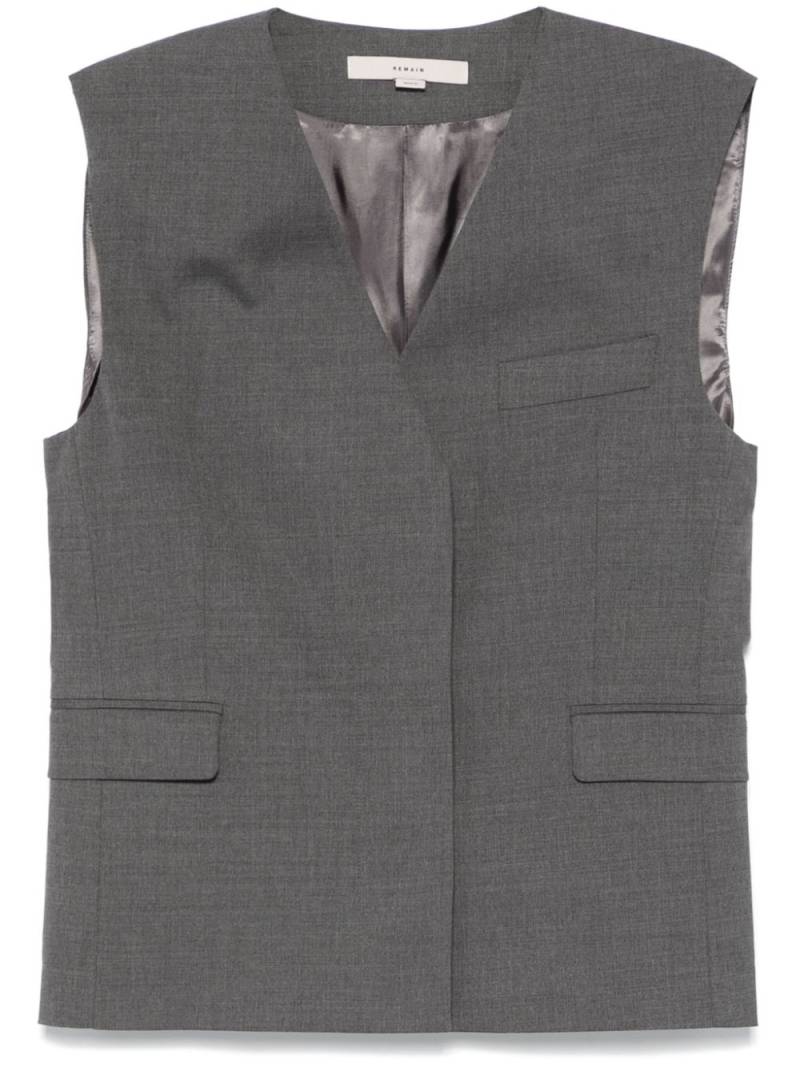 REMAIN Boxy waistcoat - Grey von REMAIN