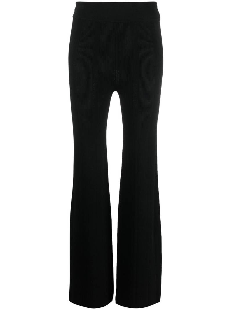 REMAIN Soleima knitted flared trousers - Black von REMAIN