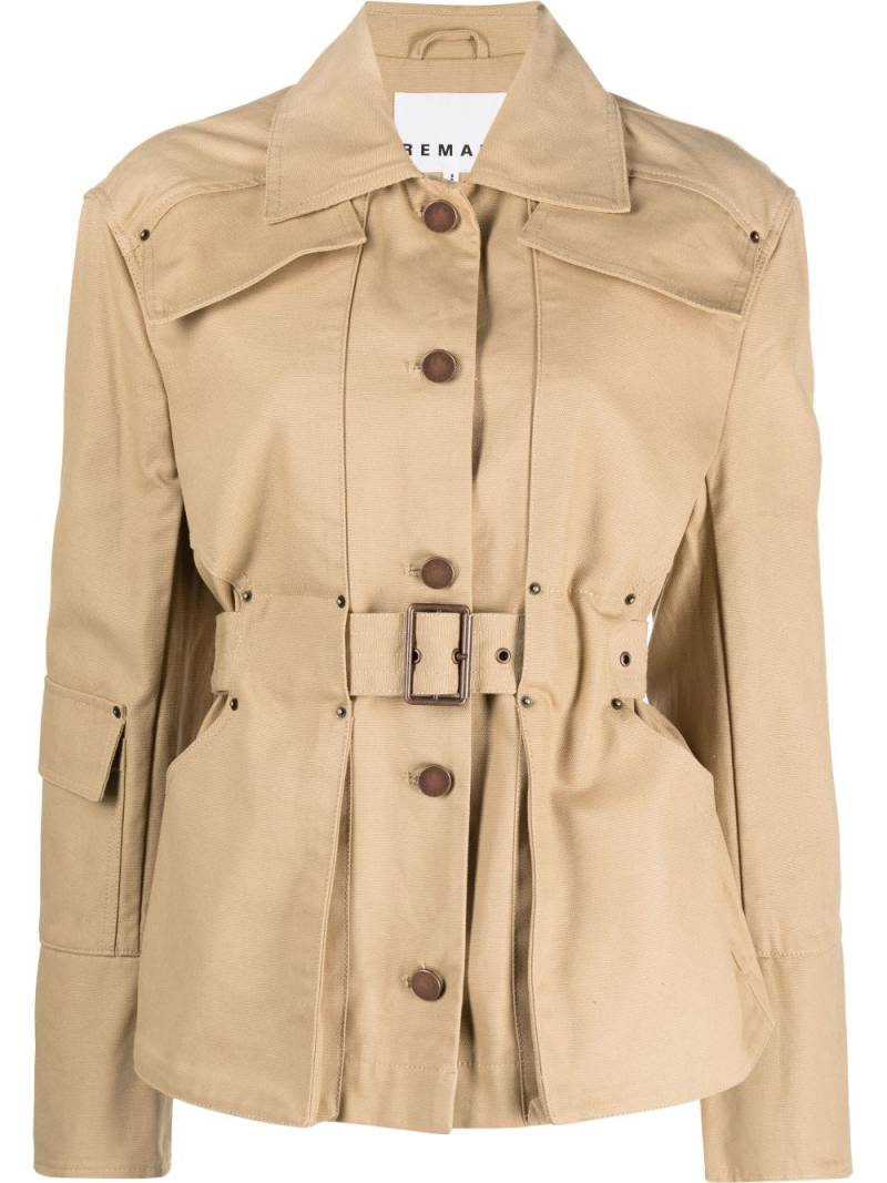 REMAIN belted cargo jacket - Neutrals von REMAIN