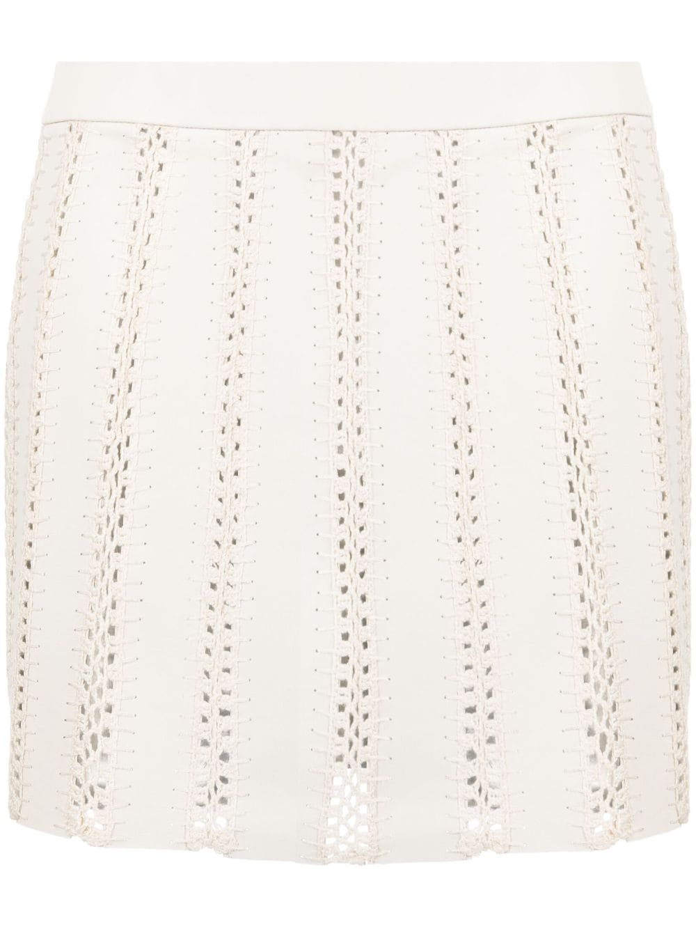 REMAIN crochet-detail mini skirt - Neutrals von REMAIN