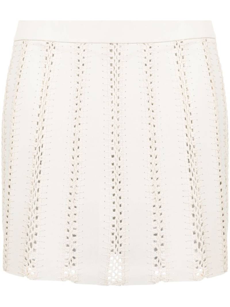 REMAIN crochet-detail mini skirt - Neutrals von REMAIN