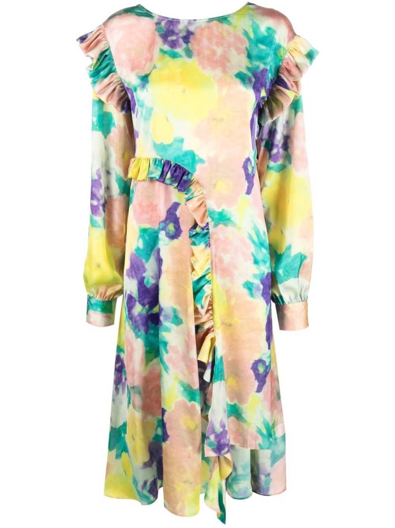 REMAIN floral-print long-sleeved maxi dress - Yellow von REMAIN