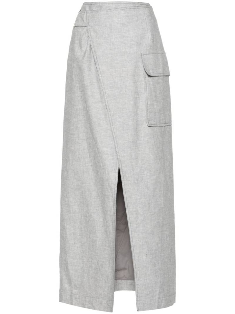 REMAIN front-slit maxi skirt - Grey von REMAIN