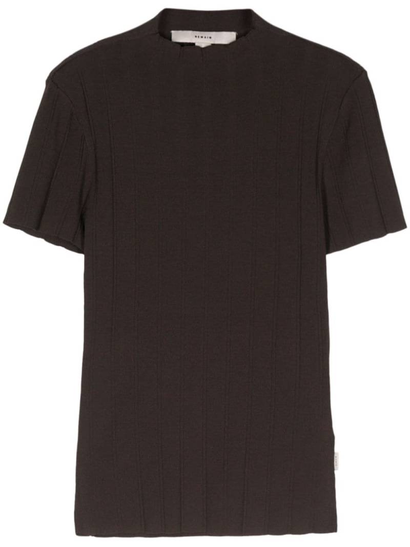 REMAIN high-neck short-sleeve T-shirt - Brown von REMAIN