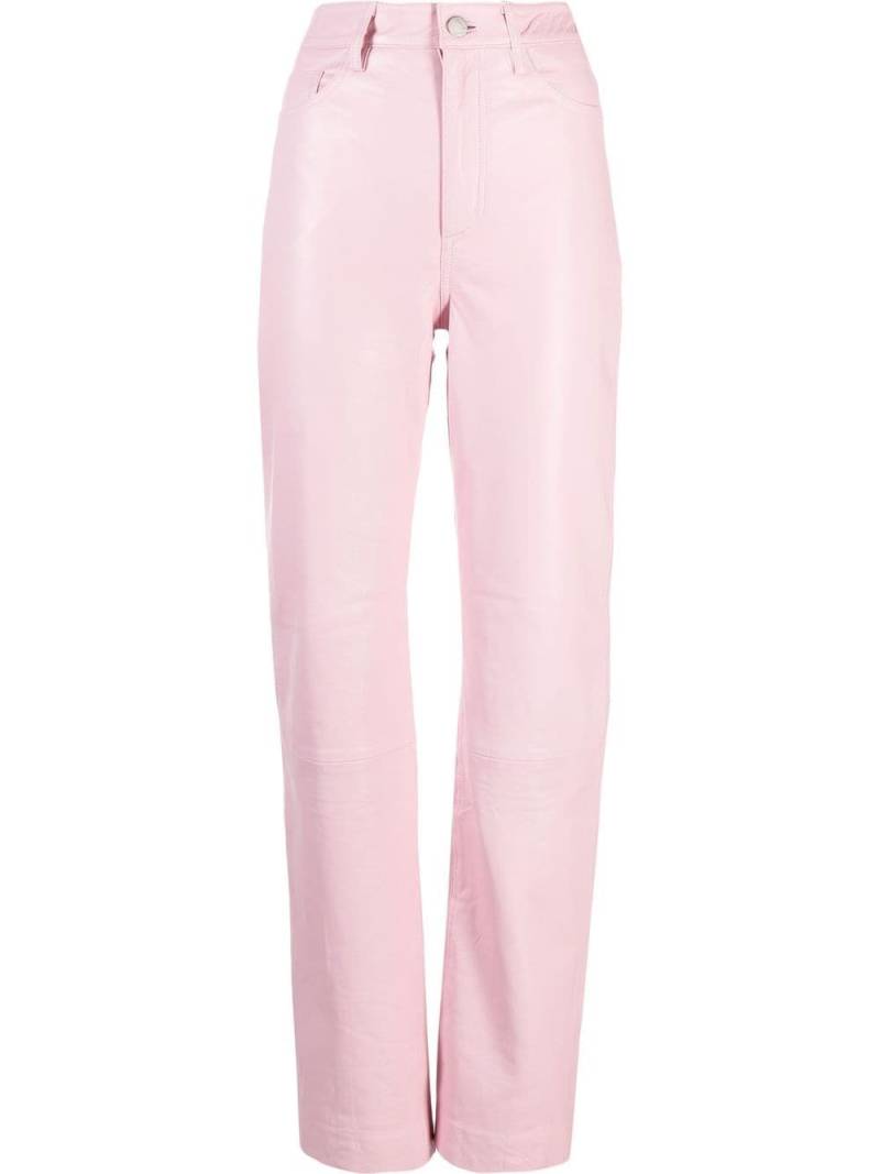 REMAIN high-waist straight-leg trousers - Pink von REMAIN