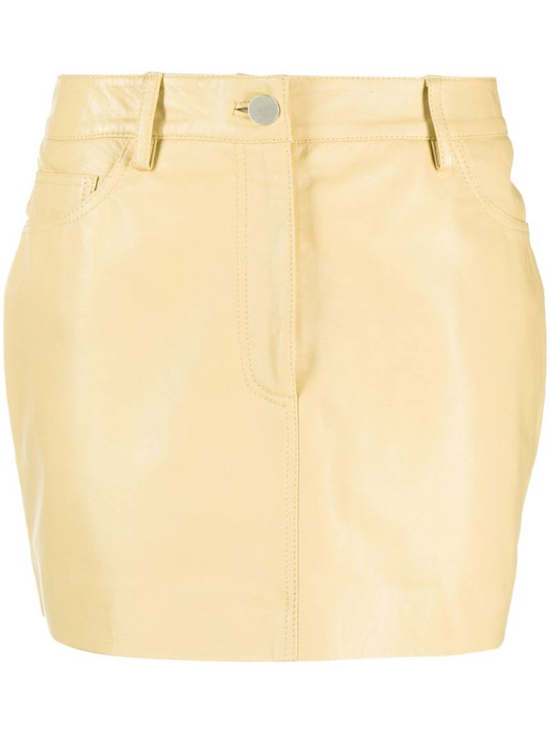 REMAIN leather mini skirt - Yellow von REMAIN