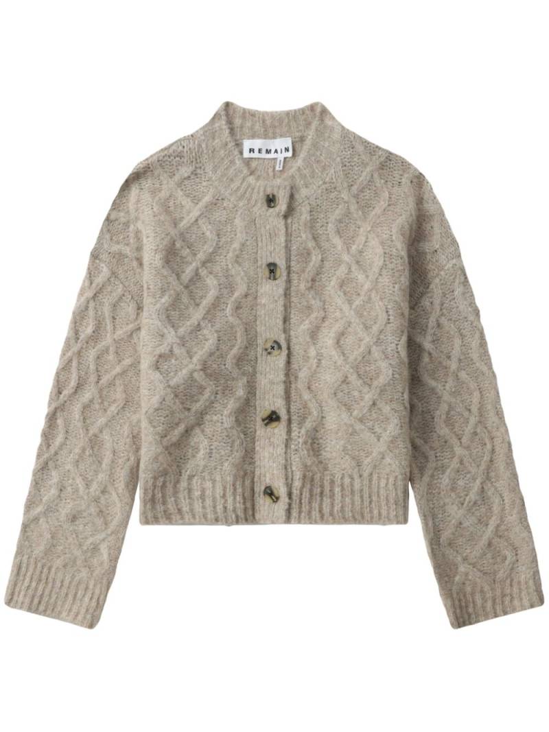 REMAIN mélange cable-knit cardigan - Neutrals von REMAIN