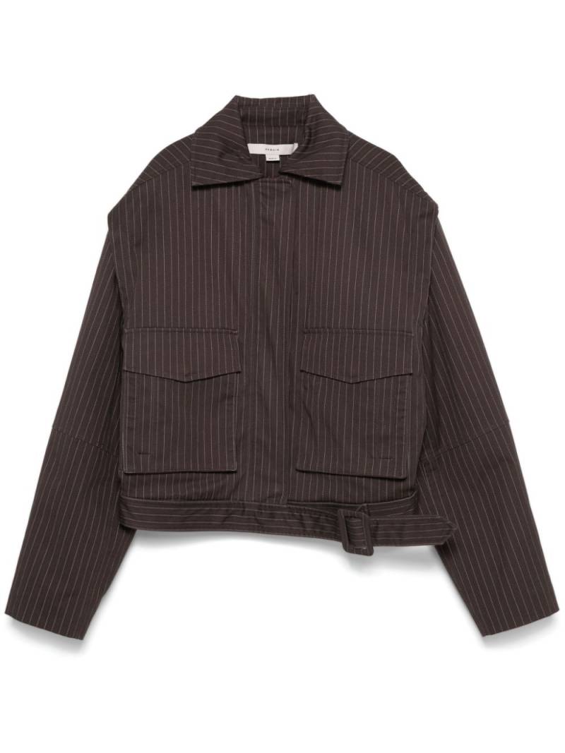 REMAIN pinstriped bomber jacket - Brown von REMAIN