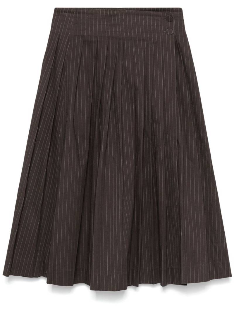 REMAIN pleated midi skirt - Brown von REMAIN