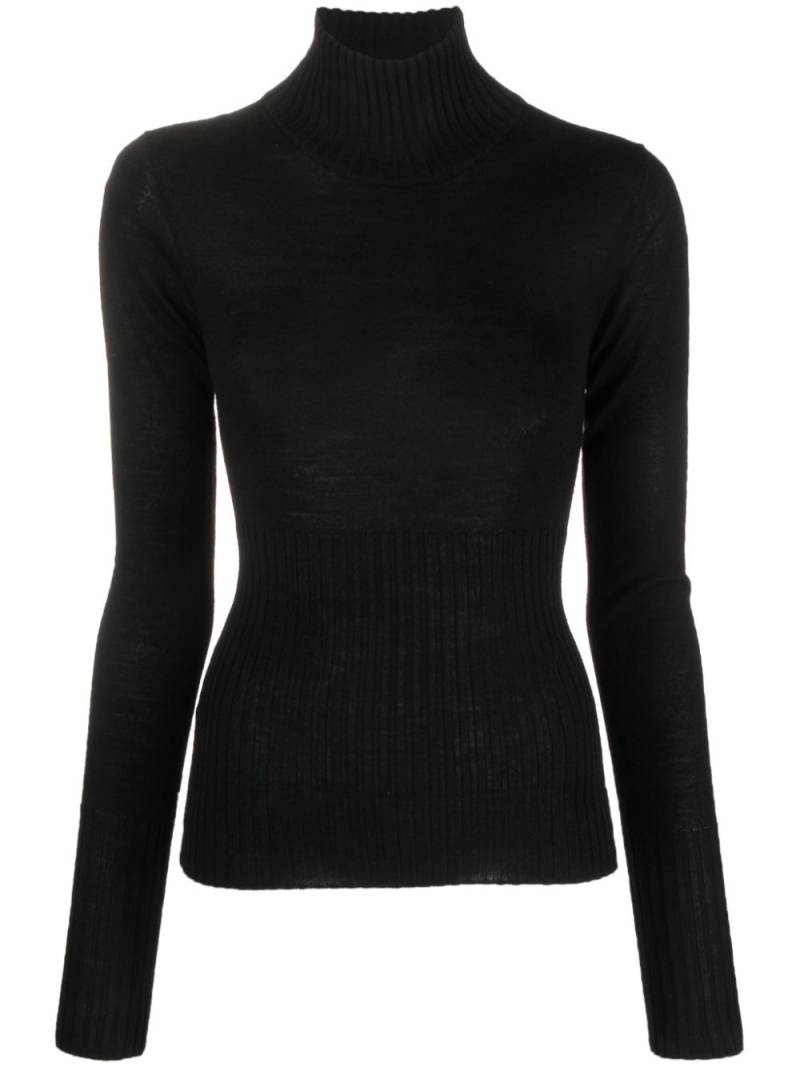 REMAIN roll-neck merino jumper - Black von REMAIN