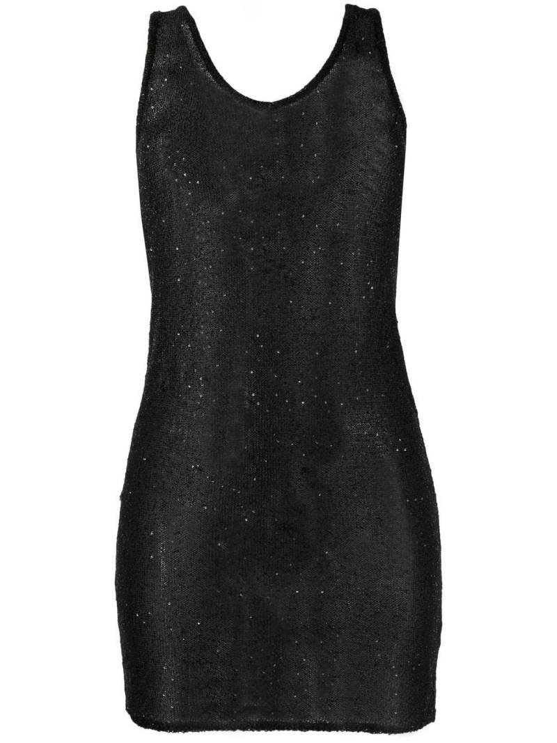 REMAIN sequin-detail transparent-effect top - Black von REMAIN