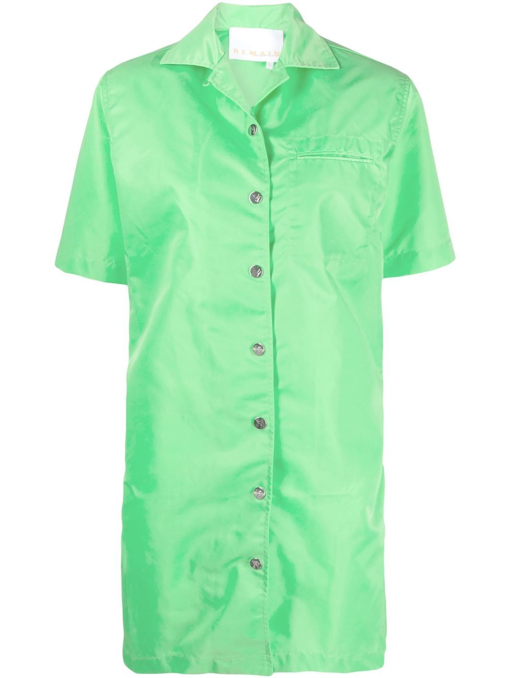 REMAIN short-sleeve flared shirt dress - Green von REMAIN