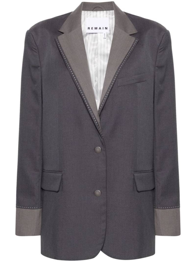 REMAIN single-breasted oversize blazer - Grey von REMAIN