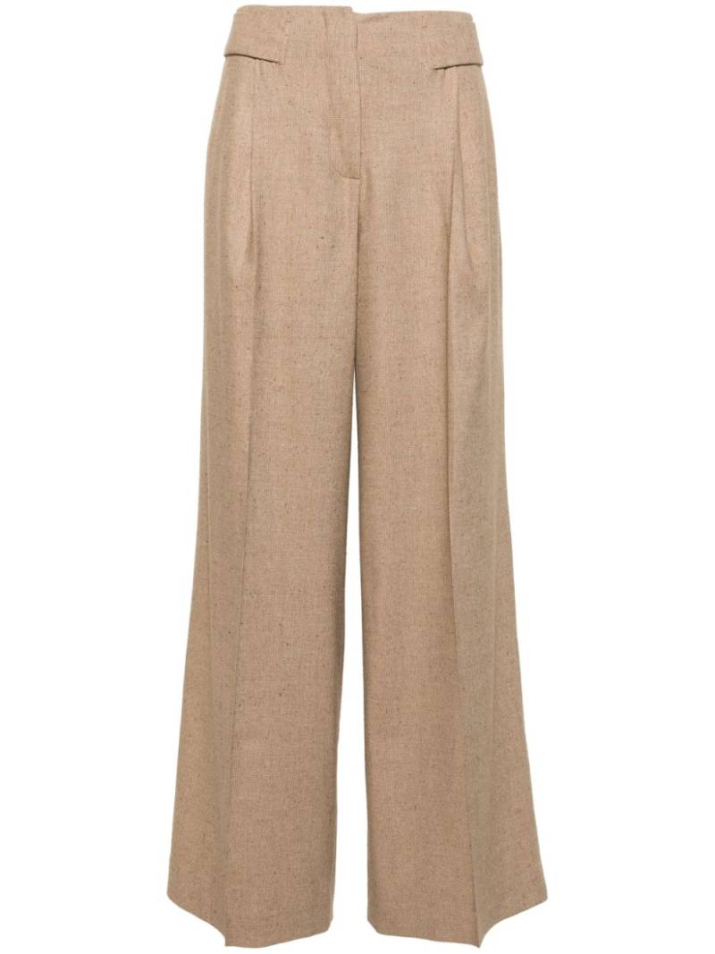 REMAIN wide-leg textured trousers - Neutrals von REMAIN