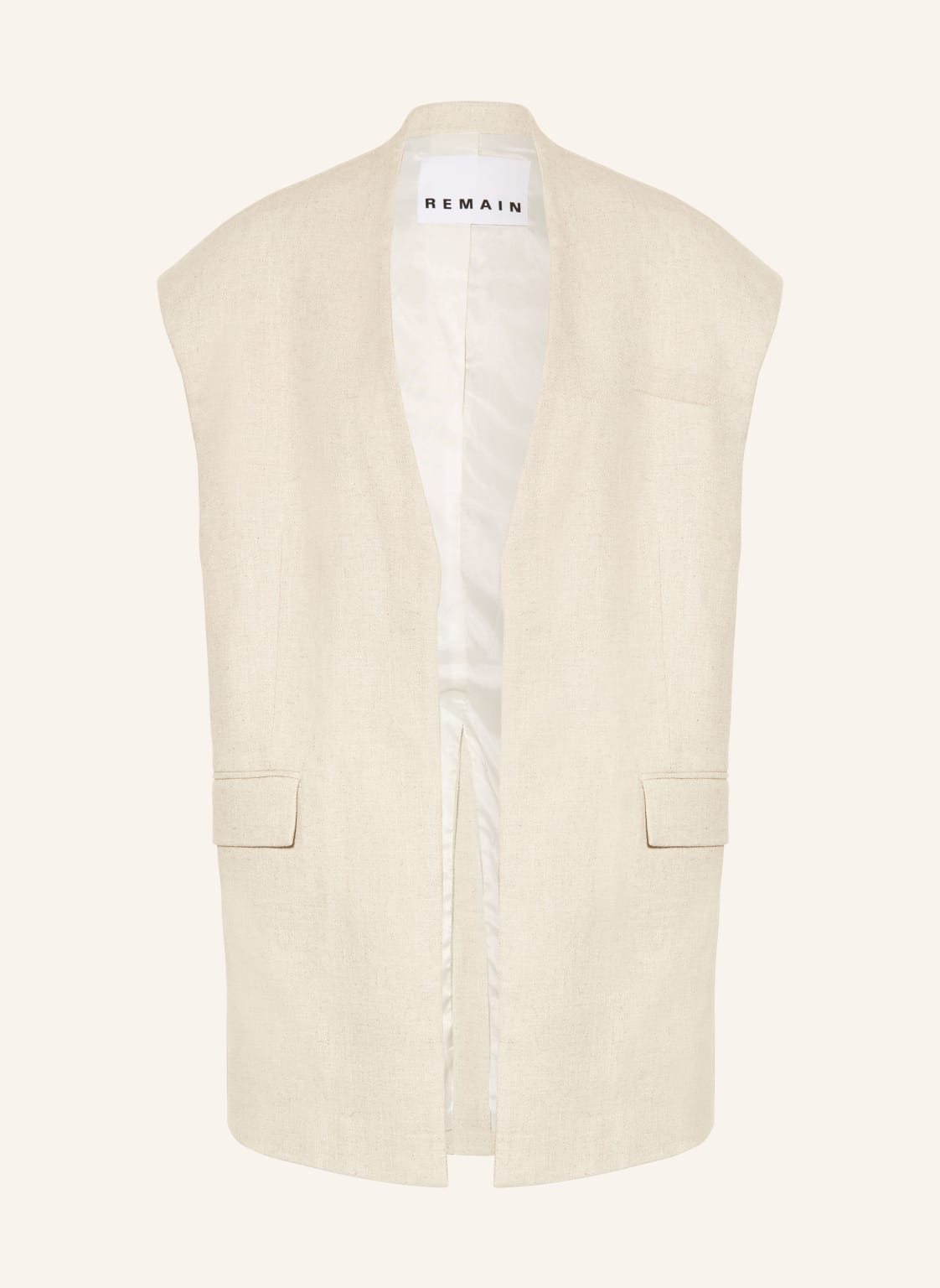 Remain Oversized-Weste Aus Leinen beige Remain Oversized-Weste Aus Leinen beige von REMAIN