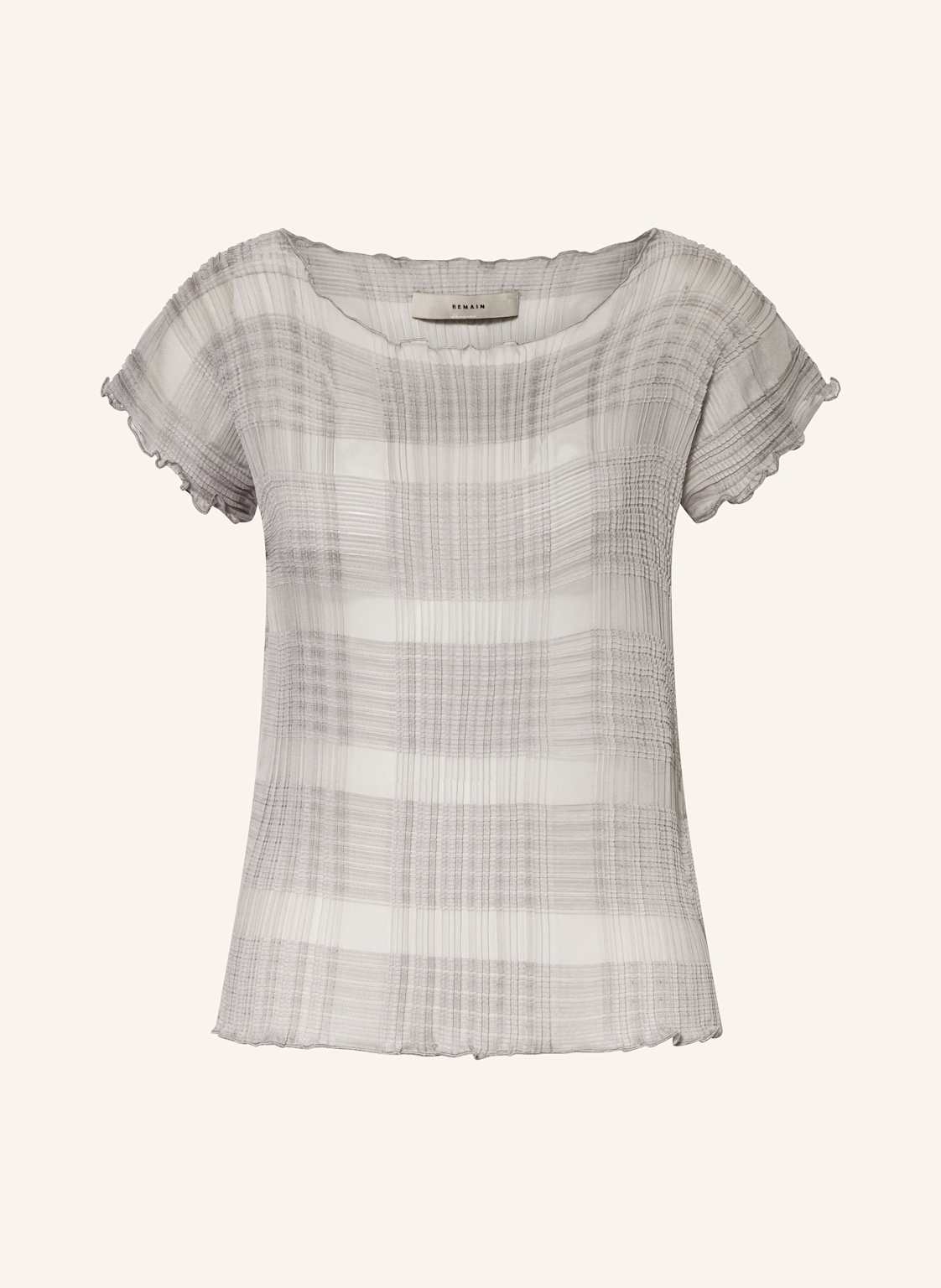 Remain T-Shirt Mit Plissees Und Rüschen grau Remain T-Shirt Mit Plissees Und Rüschen grau von REMAIN