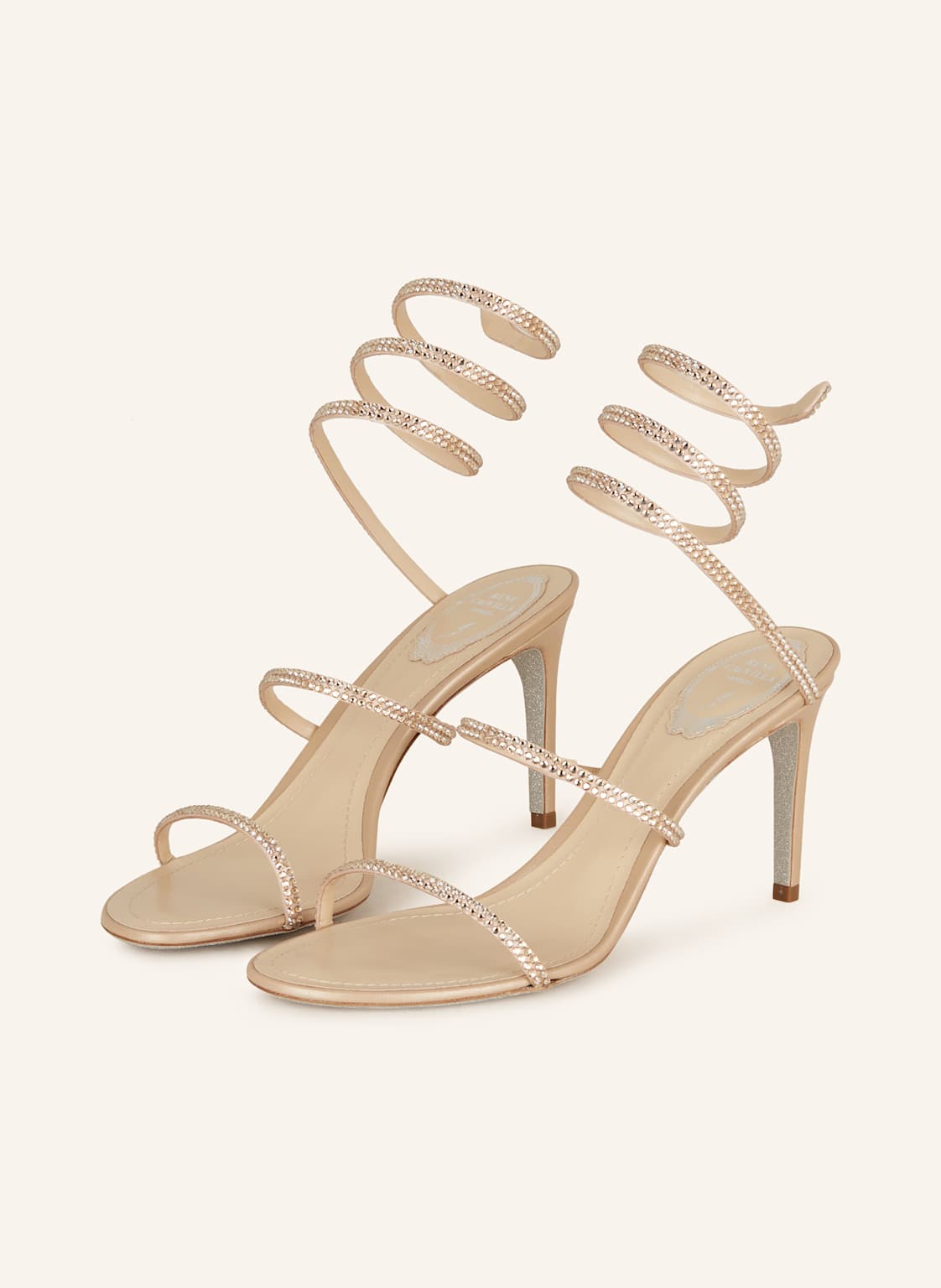 Rene Caovilla Sandaletten Mit Schmucksteinen beige Rene Caovilla Sandaletten Mit Schmucksteinen beige von RENE CAOVILLA