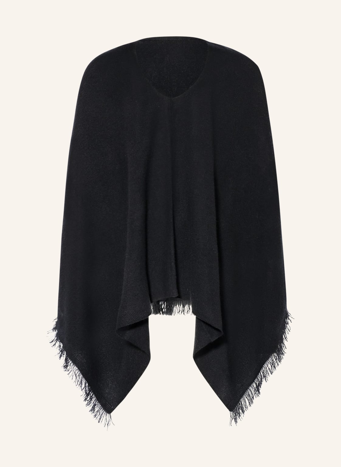 Repeat Cashmere-Poncho schwarz von REPEAT