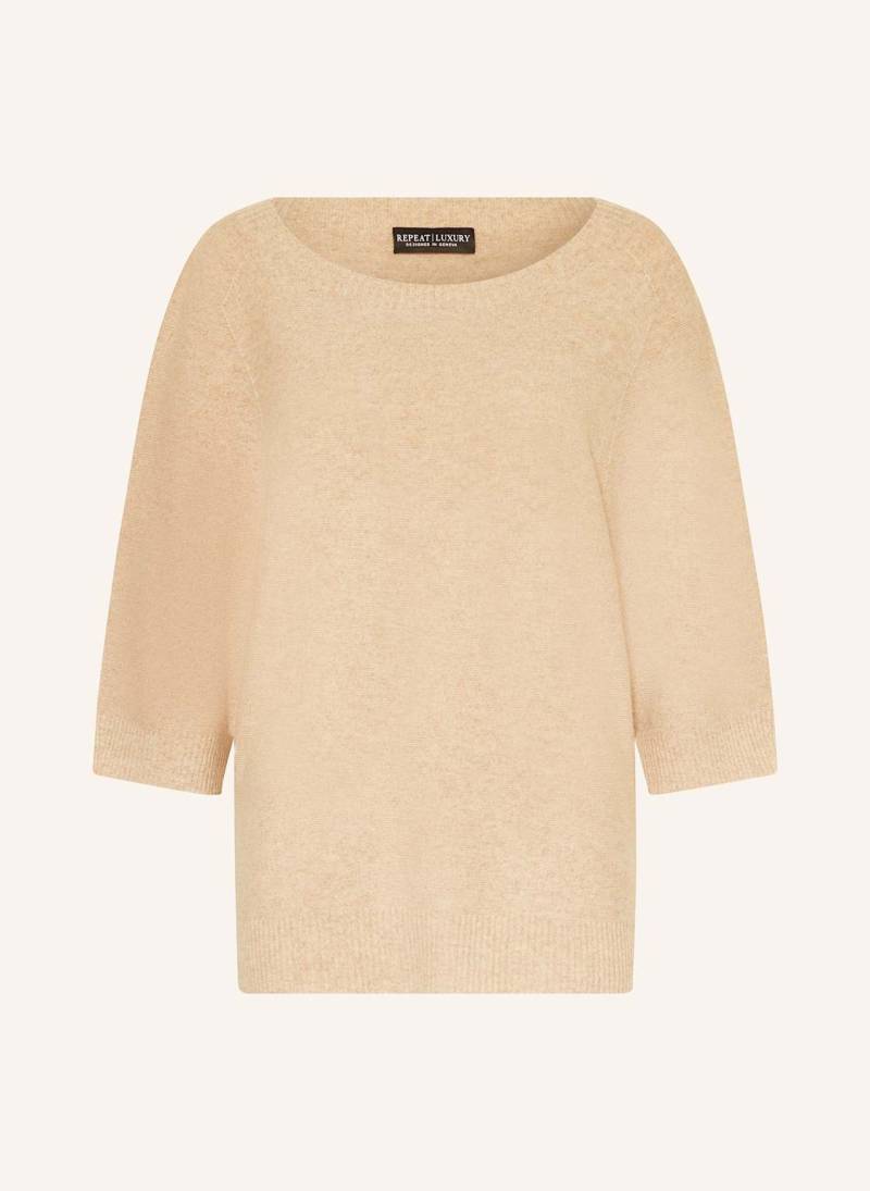 Repeat Cashmere-Pullover beige von REPEAT