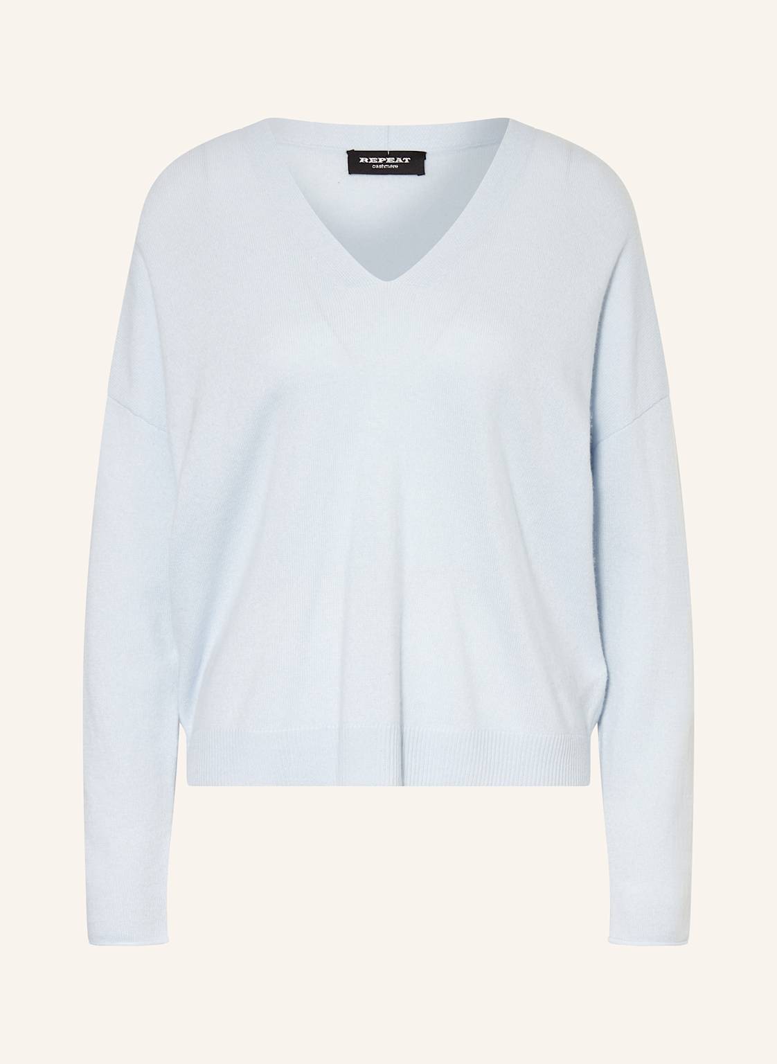 Repeat Cashmere-Pullover blau von REPEAT