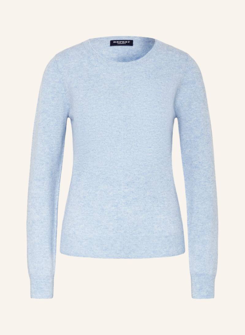 Repeat Cashmere-Pullover blau von REPEAT