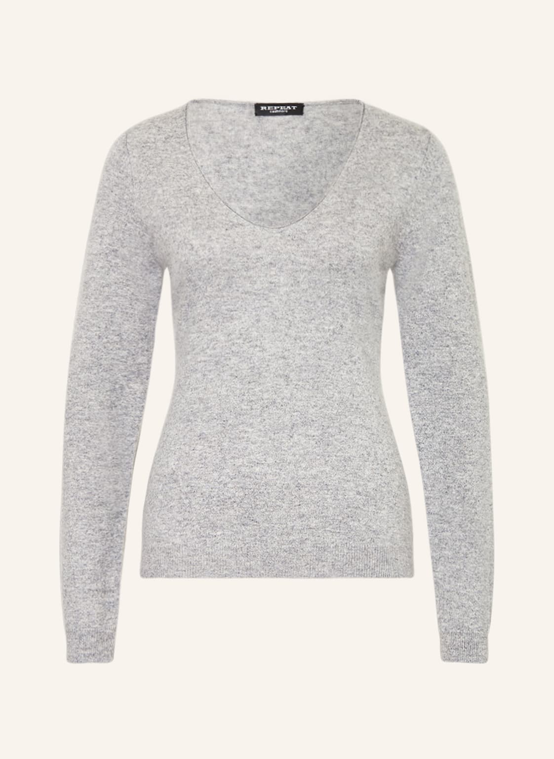 Repeat Cashmere-Pullover grau von REPEAT