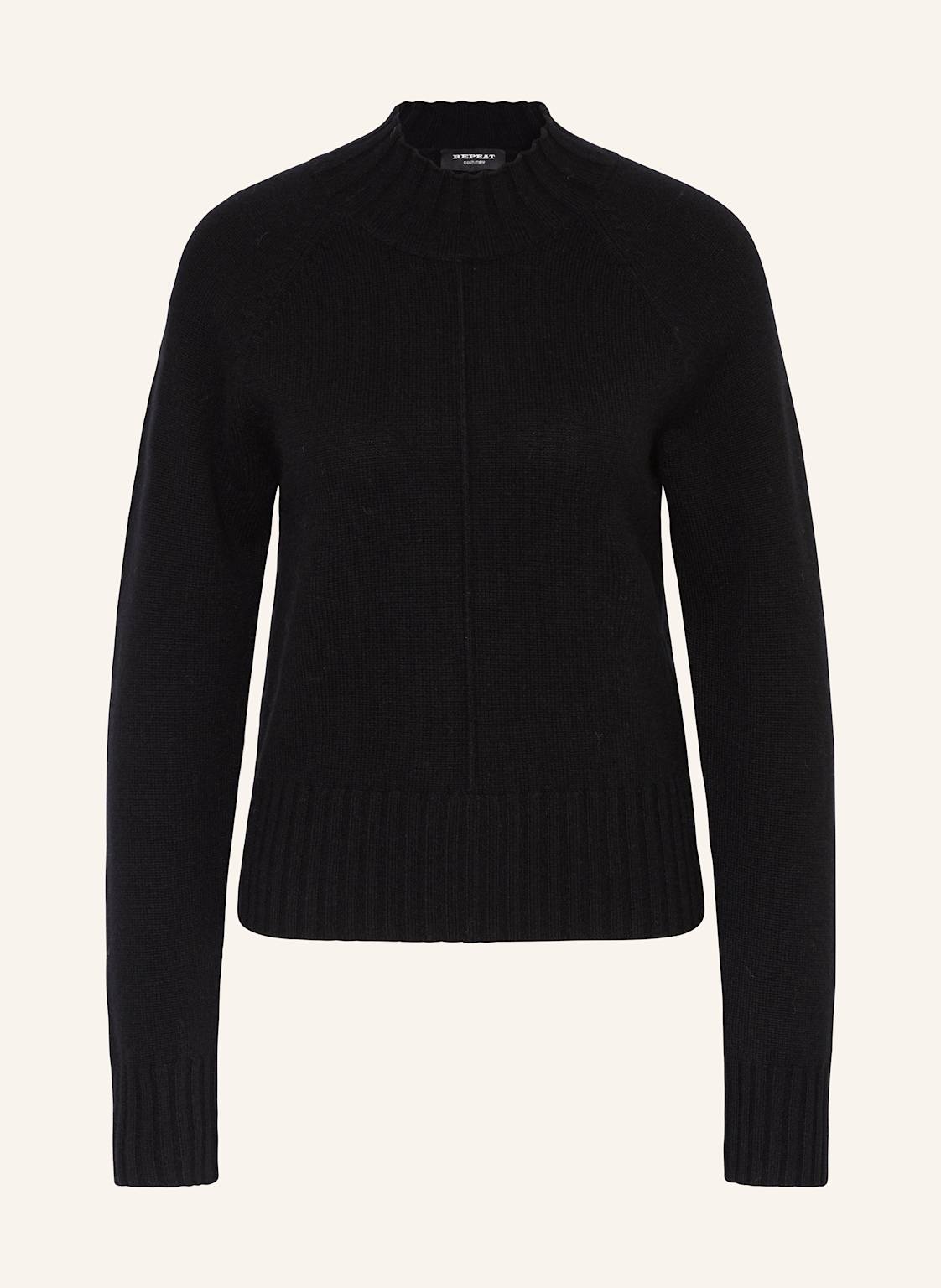 Repeat Cashmere-Pullover schwarz von REPEAT