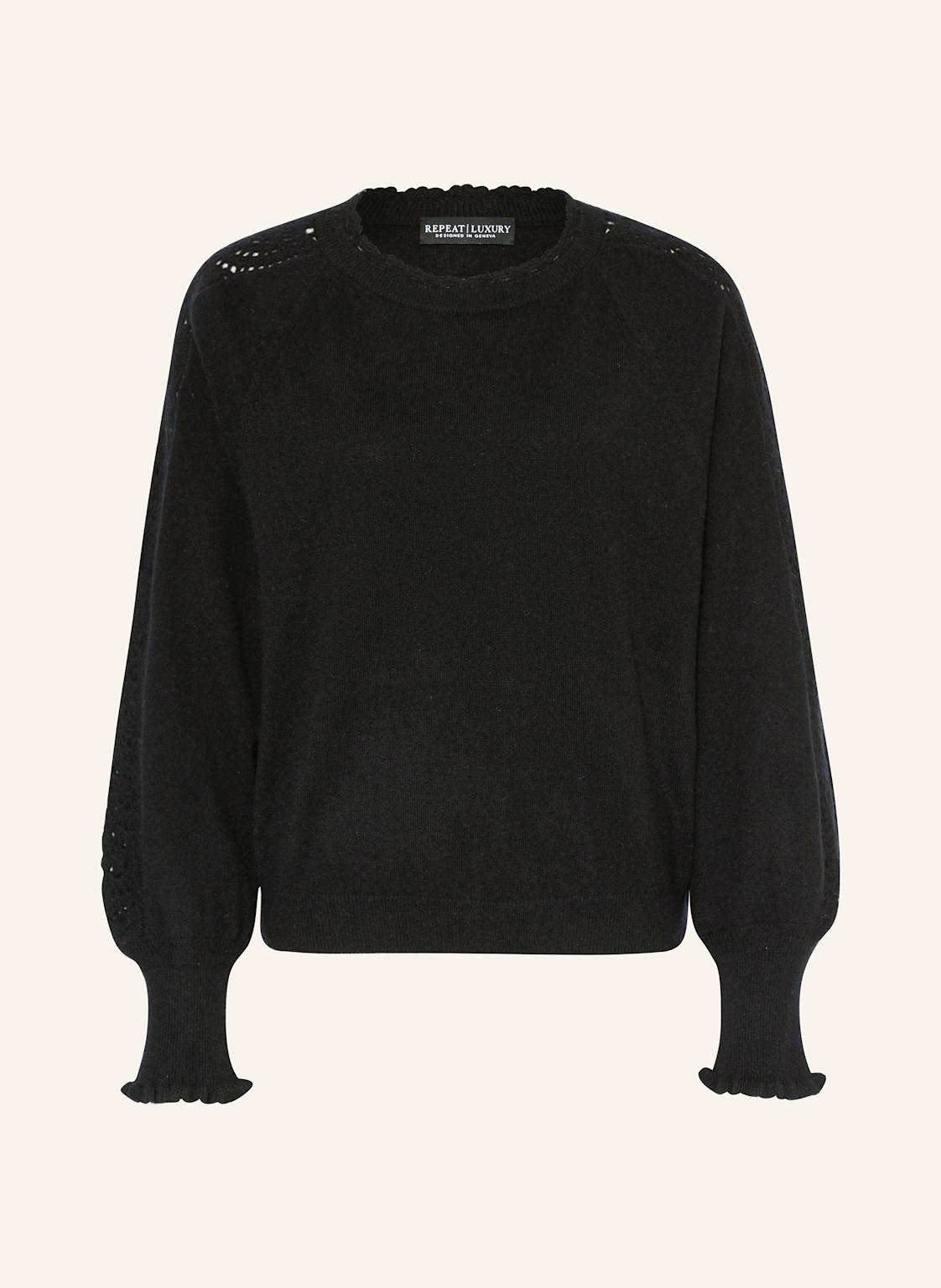 Repeat Cashmere-Pullover schwarz von REPEAT