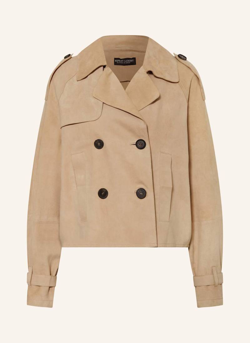 Repeat Lederjacke beige von REPEAT