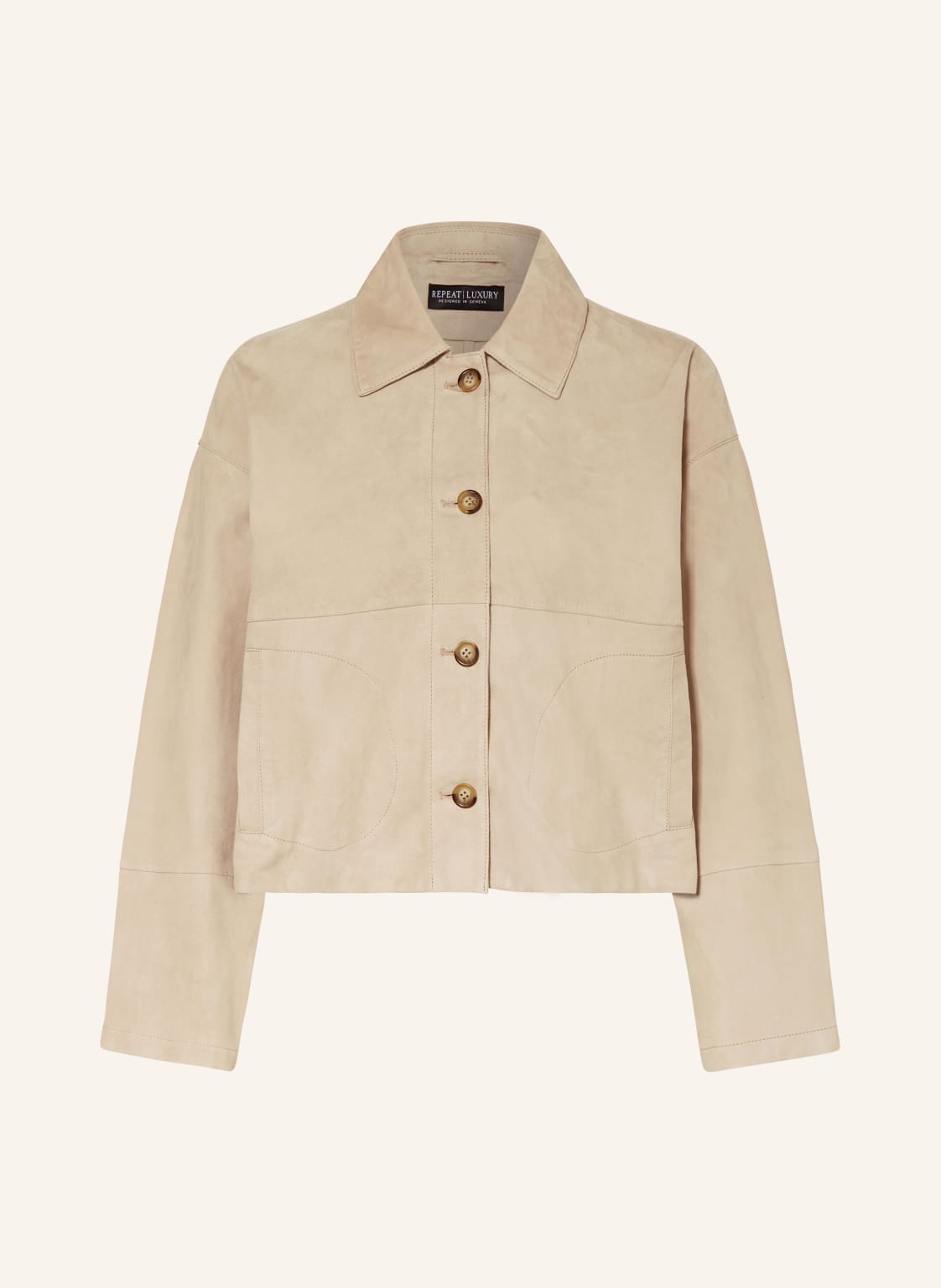 Repeat Lederjacke beige von REPEAT