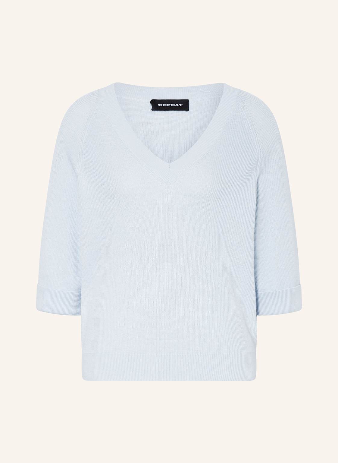 Repeat Pullover blau von REPEAT