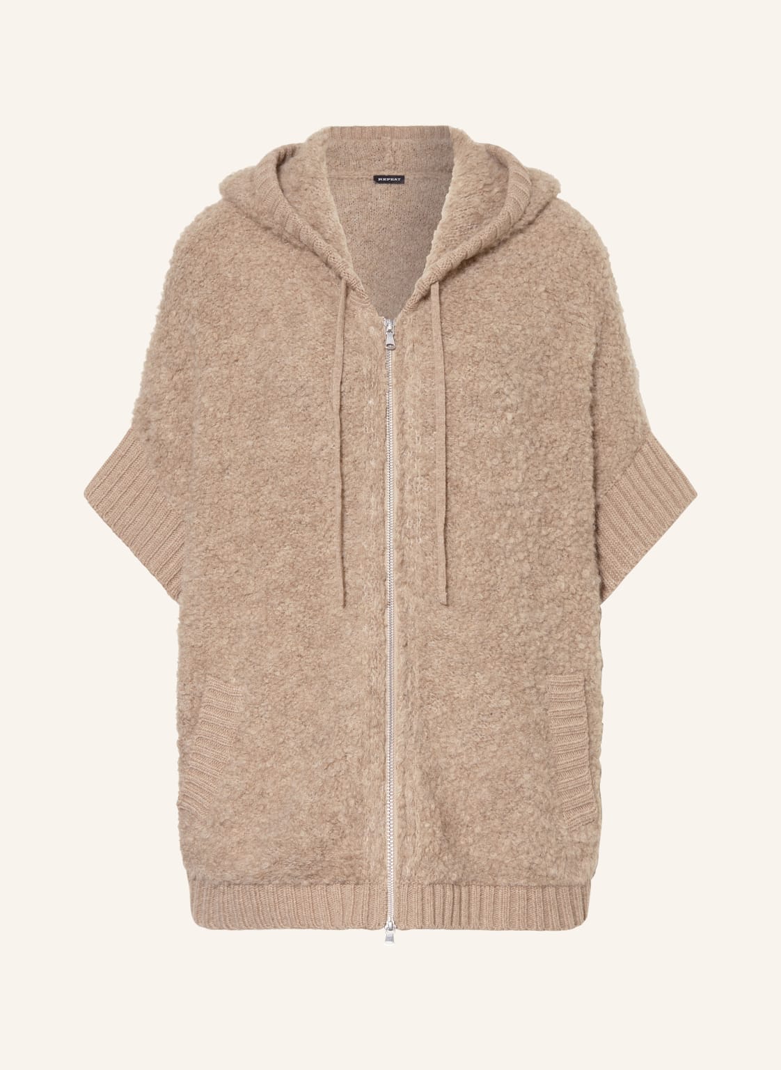 Repeat Strickjacke Aus Alpaka beige von REPEAT