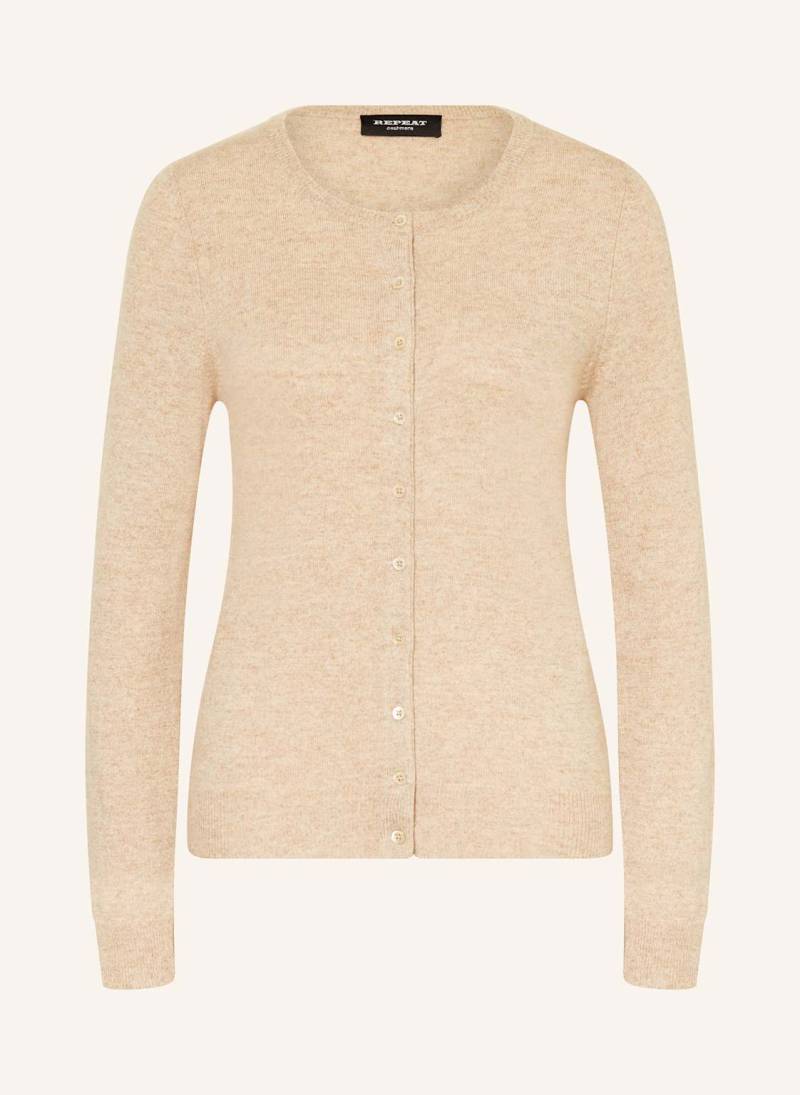 Repeat Strickjacke Aus Cashmere beige von REPEAT