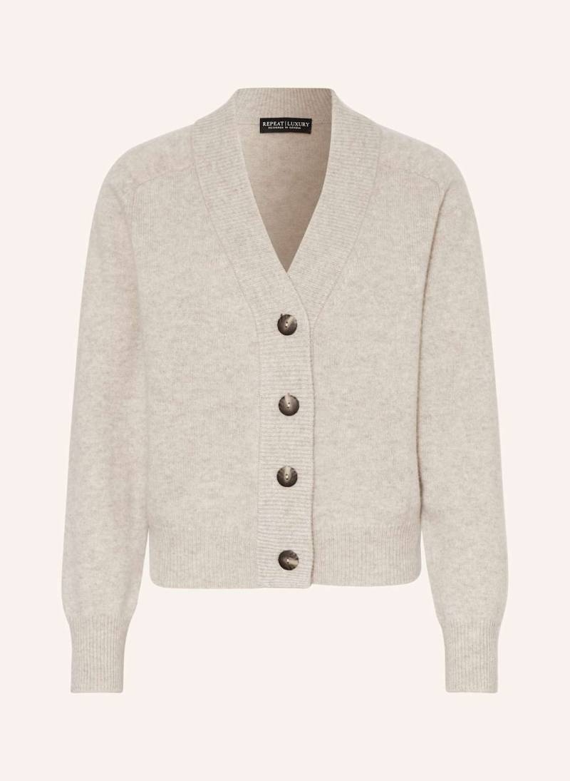 Repeat Strickjacke Aus Cashmere beige von REPEAT