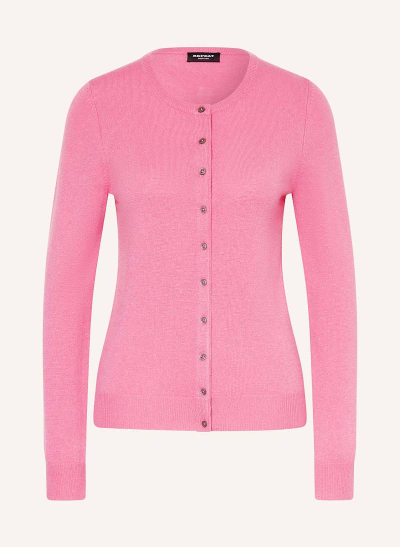 Repeat Strickjacke Aus Cashmere pink von REPEAT