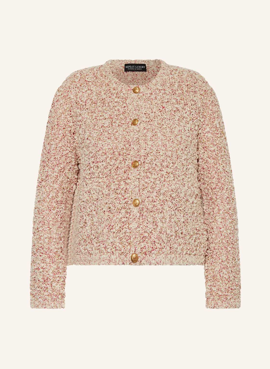Repeat Strickjacke Mit Pailletten beige Repeat Strickjacke Mit Pailletten beige von REPEAT