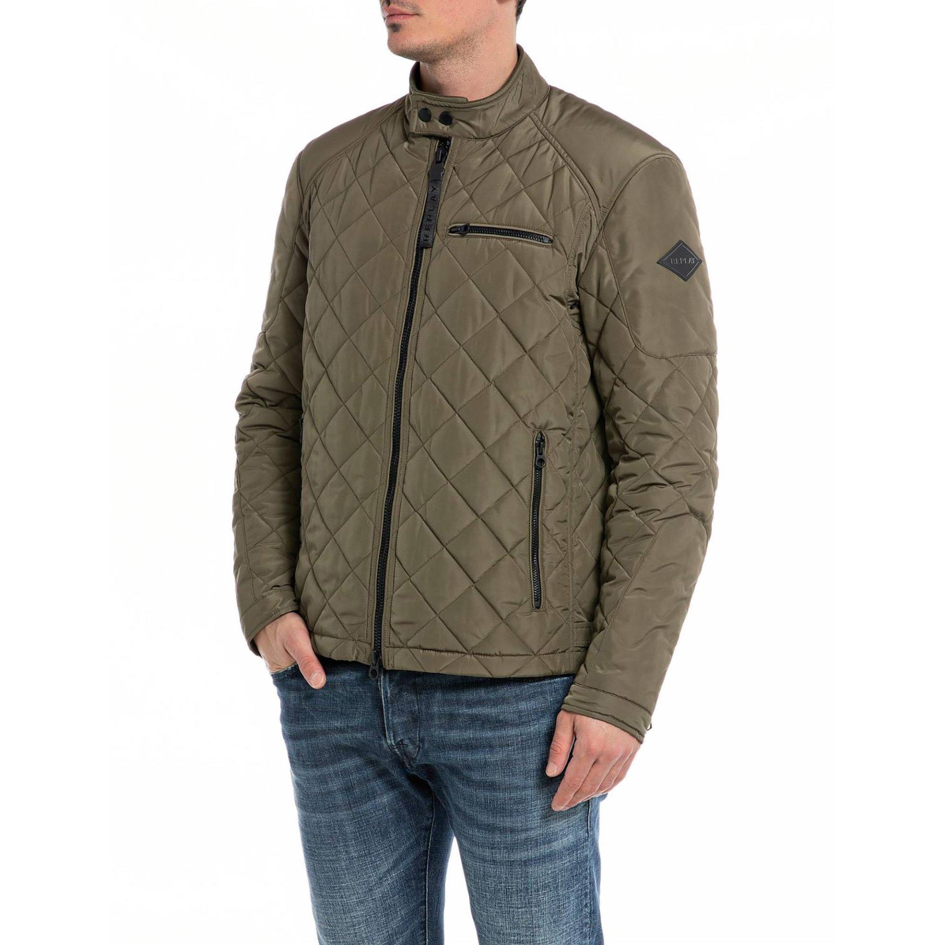 Jacke Herren Dunkel Olivgrün  M von REPLAY