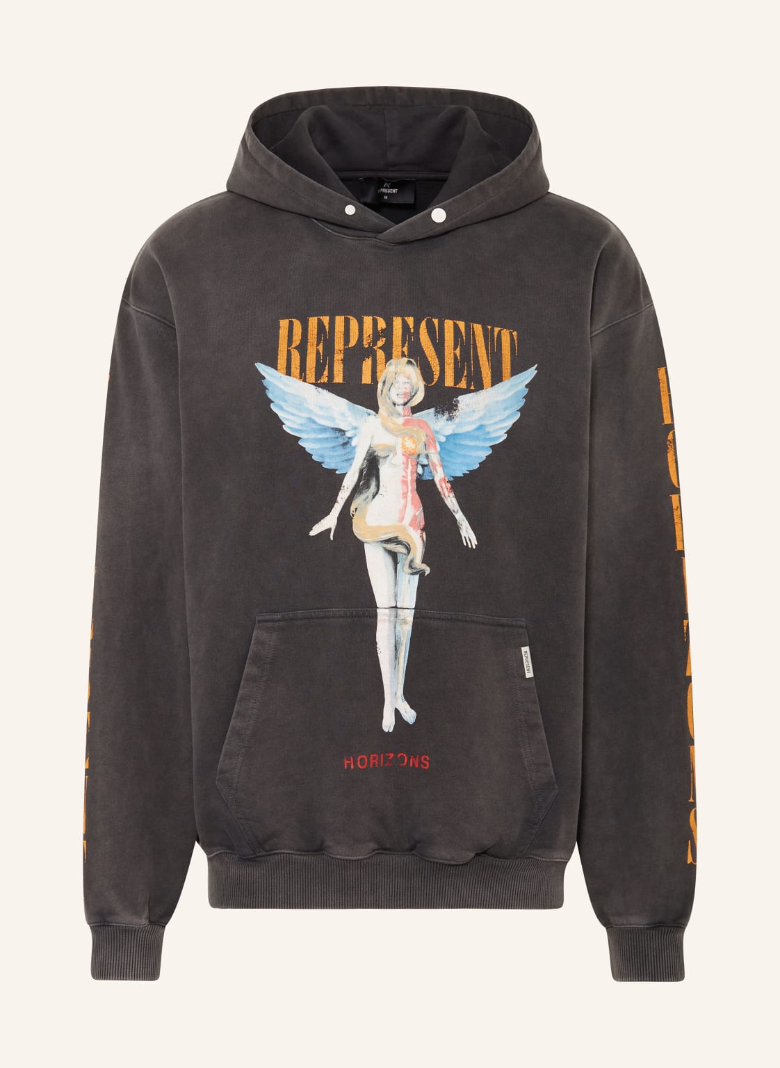 Represent Hoodie Reborn schwarz von REPRESENT