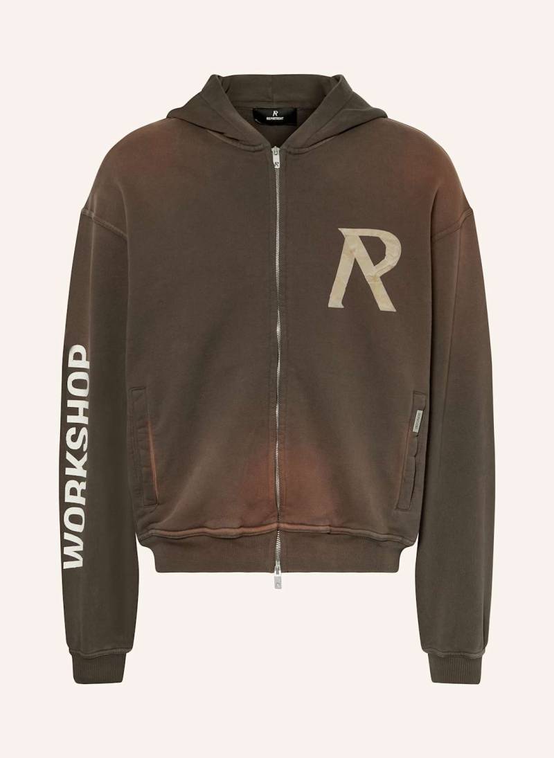 Represent Sweatjacke braun von REPRESENT