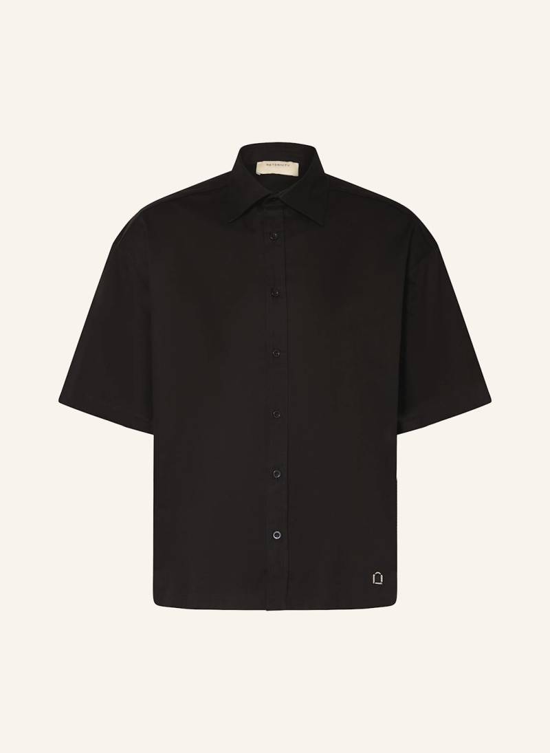 Reternity Kurzarm-Hemd Événie Comfort Fit schwarz von RETERNITY